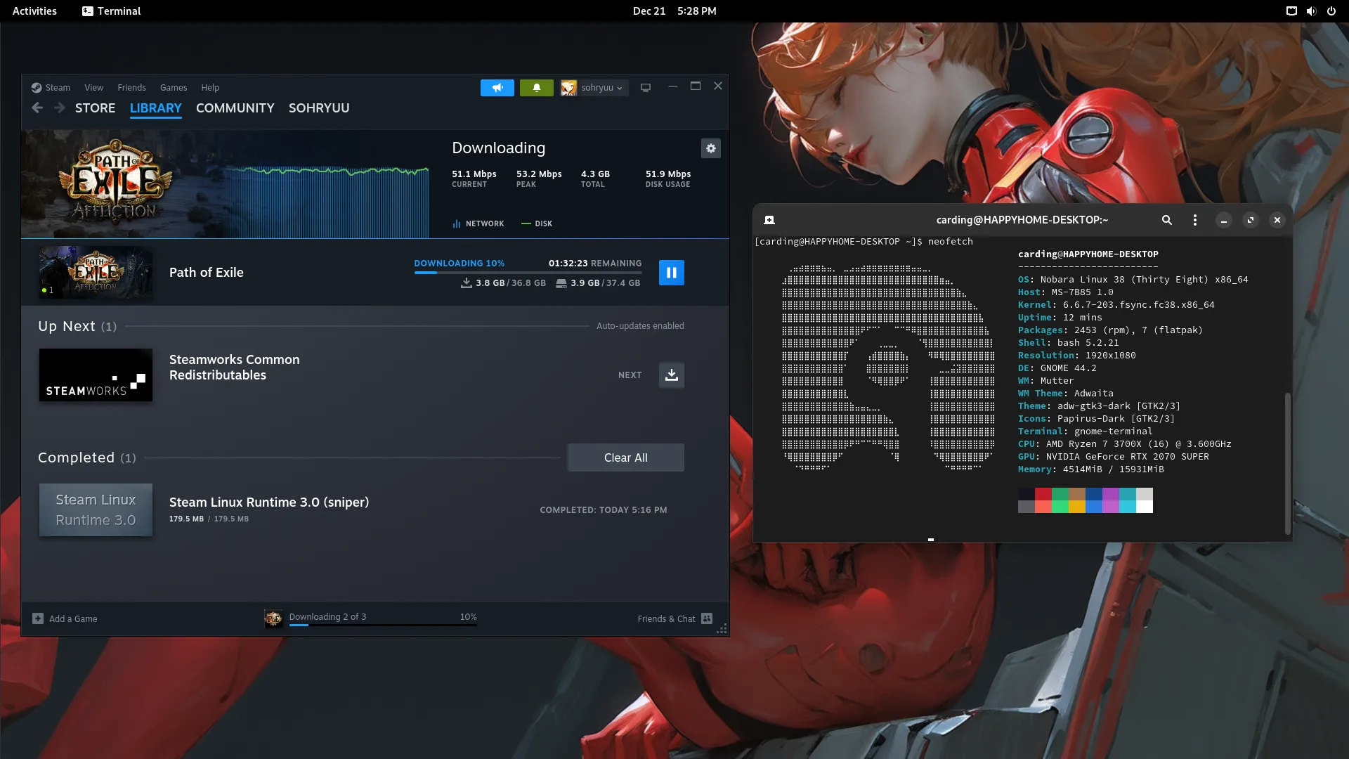 Nobara 38 GNOME